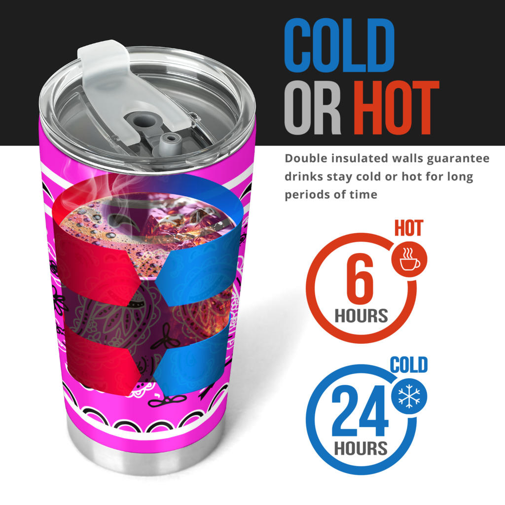 Abruptly Pink Bandana Tumblers