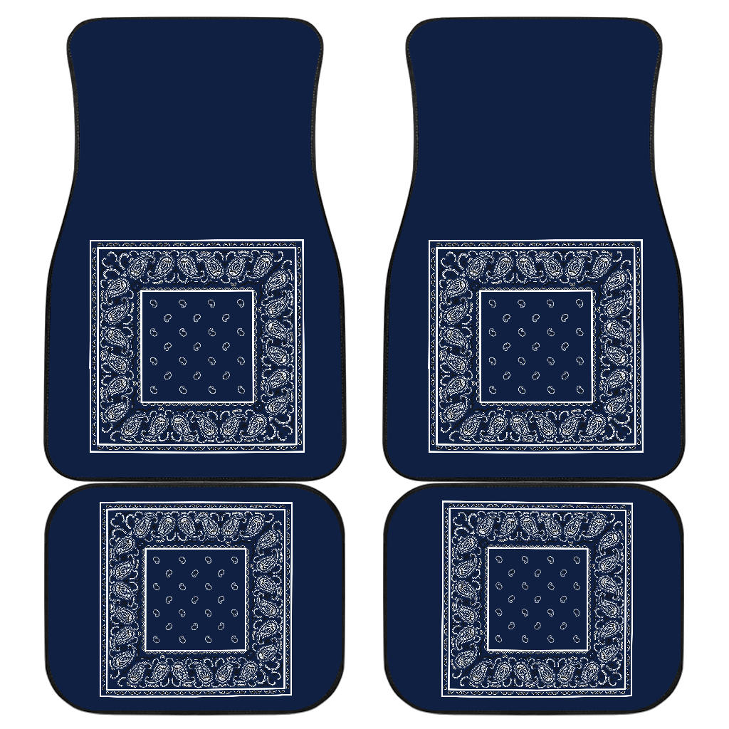 Quad Navy Blue Bandana Seat Covers - Minimal