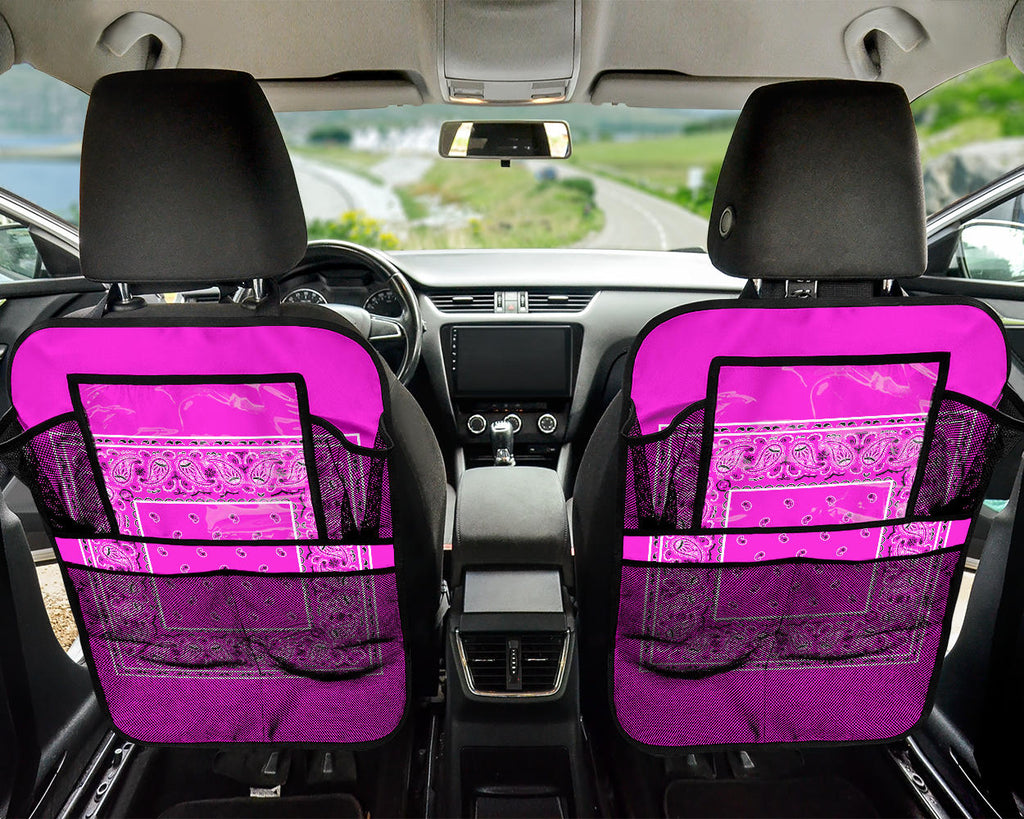 pink bandana car seat organizers