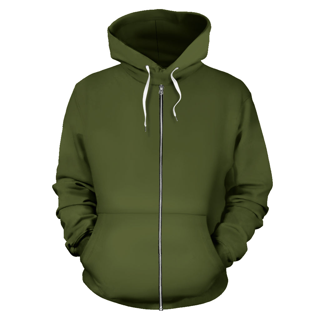 green bandana zip hoodie front view