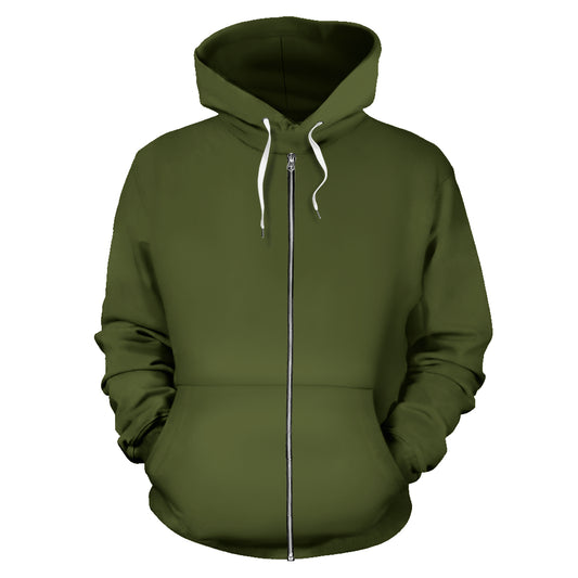 green bandana zip hoodie front view