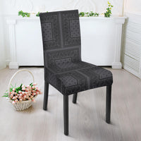 Gray and Black Dining Chair Covers
