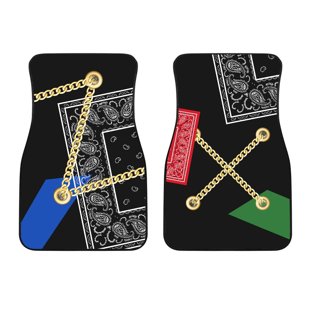 Dual Abstract Harmony Bandana Car Mats