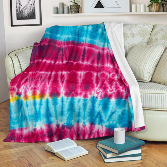 Hippie Tie Dye Fleece Throw