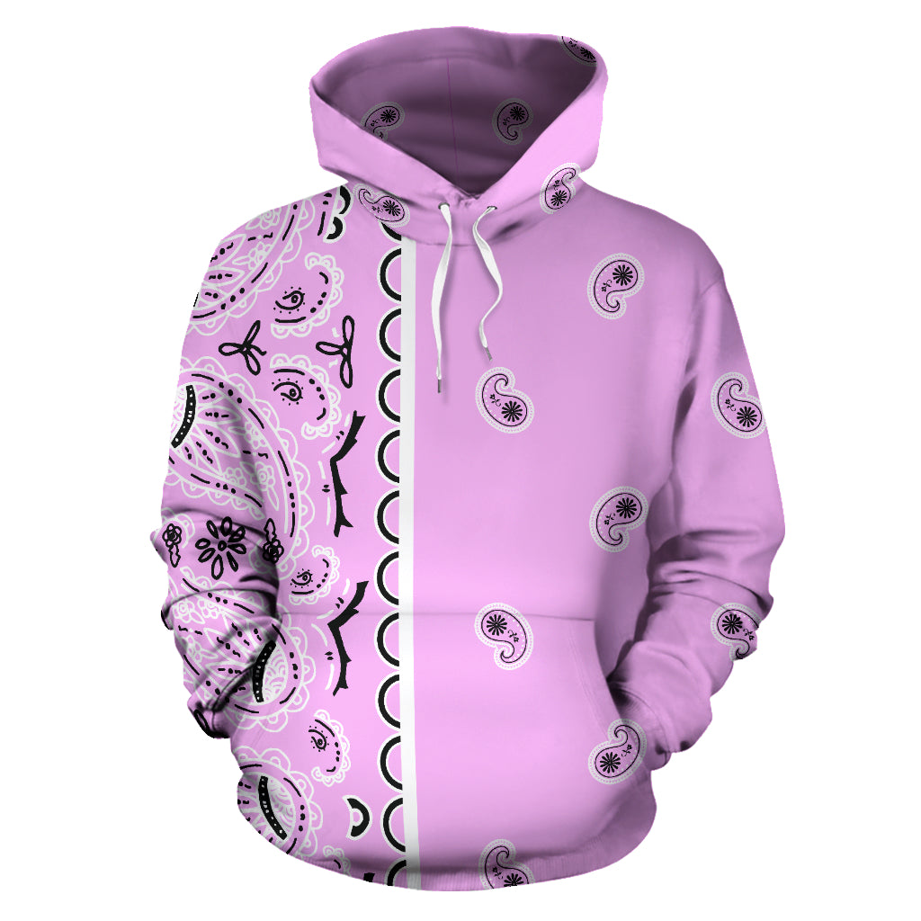 pink bandana pullover hoodie front view