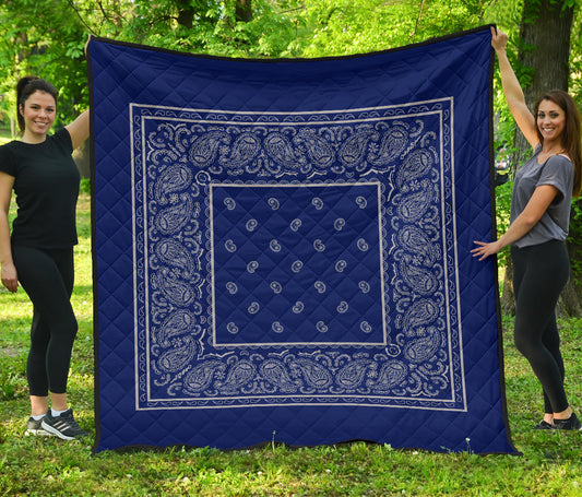 Blue and Gray Bandana Quilts
