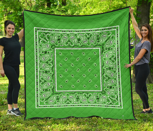 Quilt - Lime Green Bandana Quilt