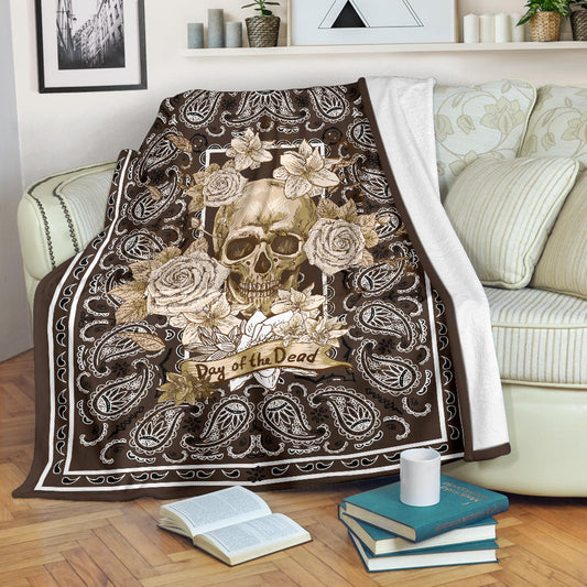 Brown Day or the Dead Skull Throw