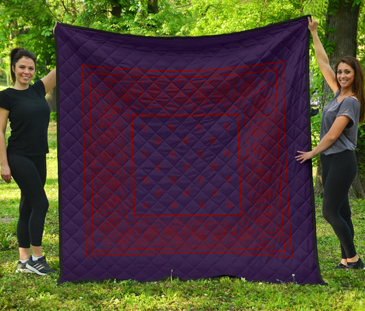 Quilt - Purple and Red Bandana Quilt