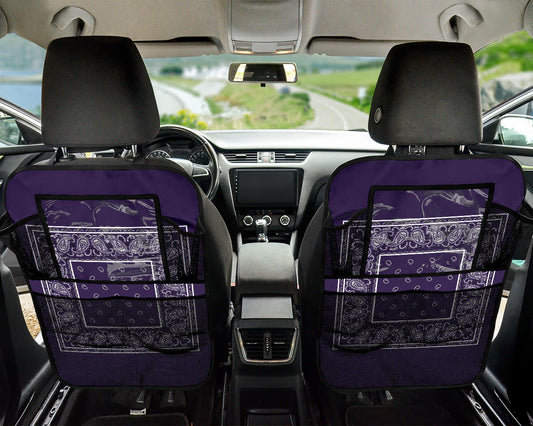 Royal Purple Bandana Back Seat Organizers