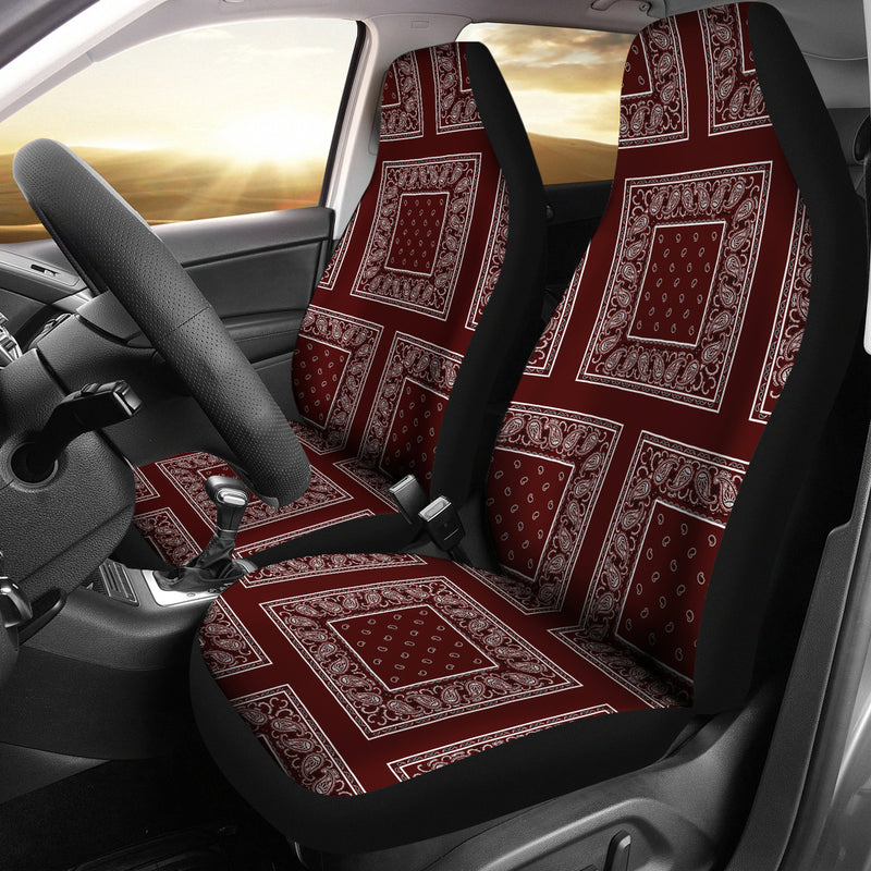 Burgundy seat cover