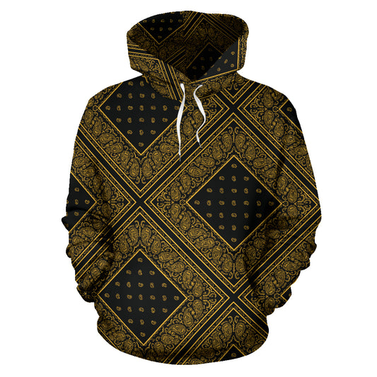 black and yellow bandana hoodie