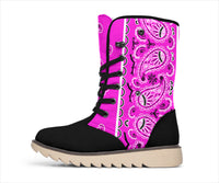 Abruptly Pink Bandana Women's Winter Boots