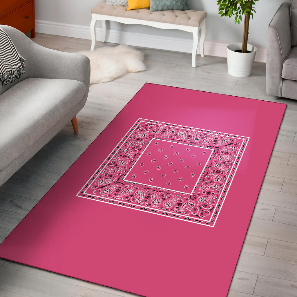 pink throw rug