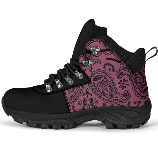 Mauve Bandana Alpine Boots