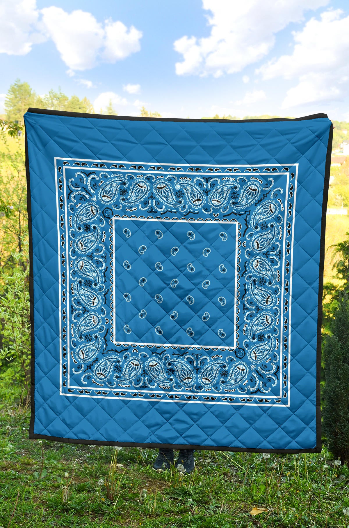 Quilt - Sky Blue Bandana Quilt