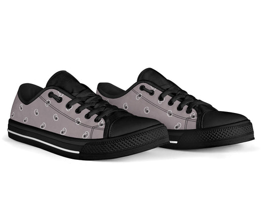 Canvas Low Top Sneakers - Classic Gray Paisley