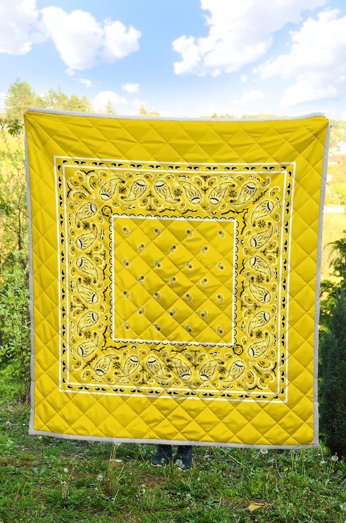 Quilt - Sunshine Yellow Bandana Quilt
