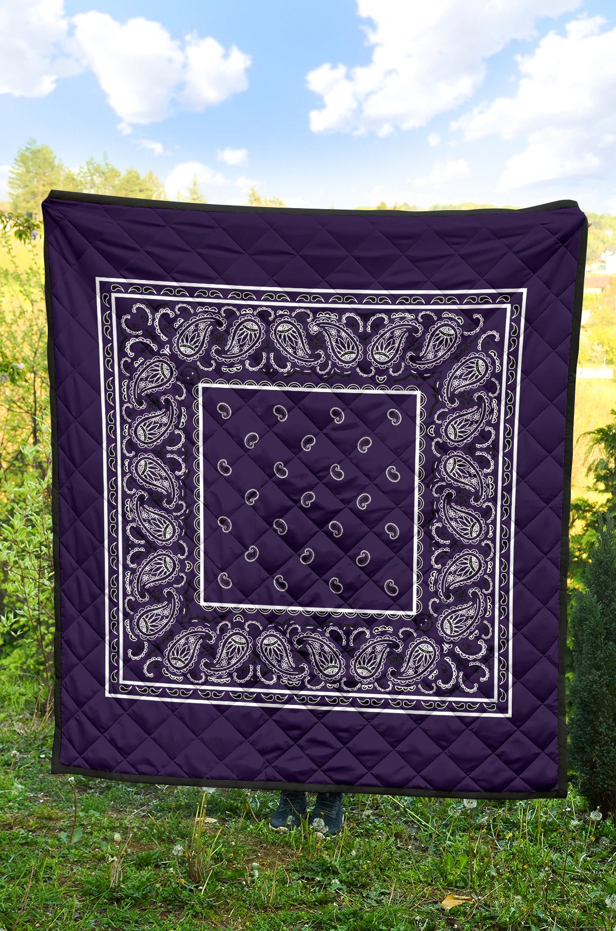 Quilt - Royal Purple Bandana Quilt