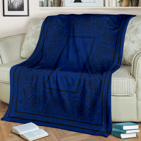 blue bandana throw blanket
