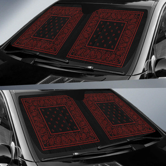 Black and Bandana Car Window Shade