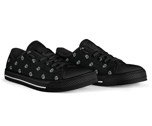 Canvas Low Top Sneakers - Black Paisley