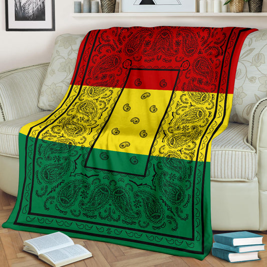 Rasta Bandana Throw Blanket