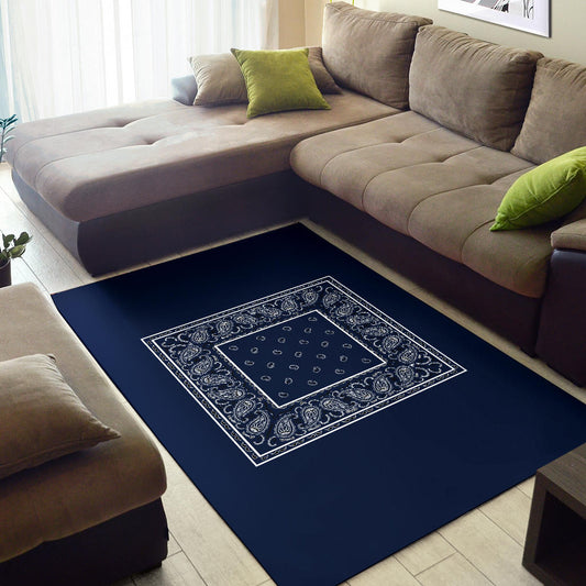 blue area rug
