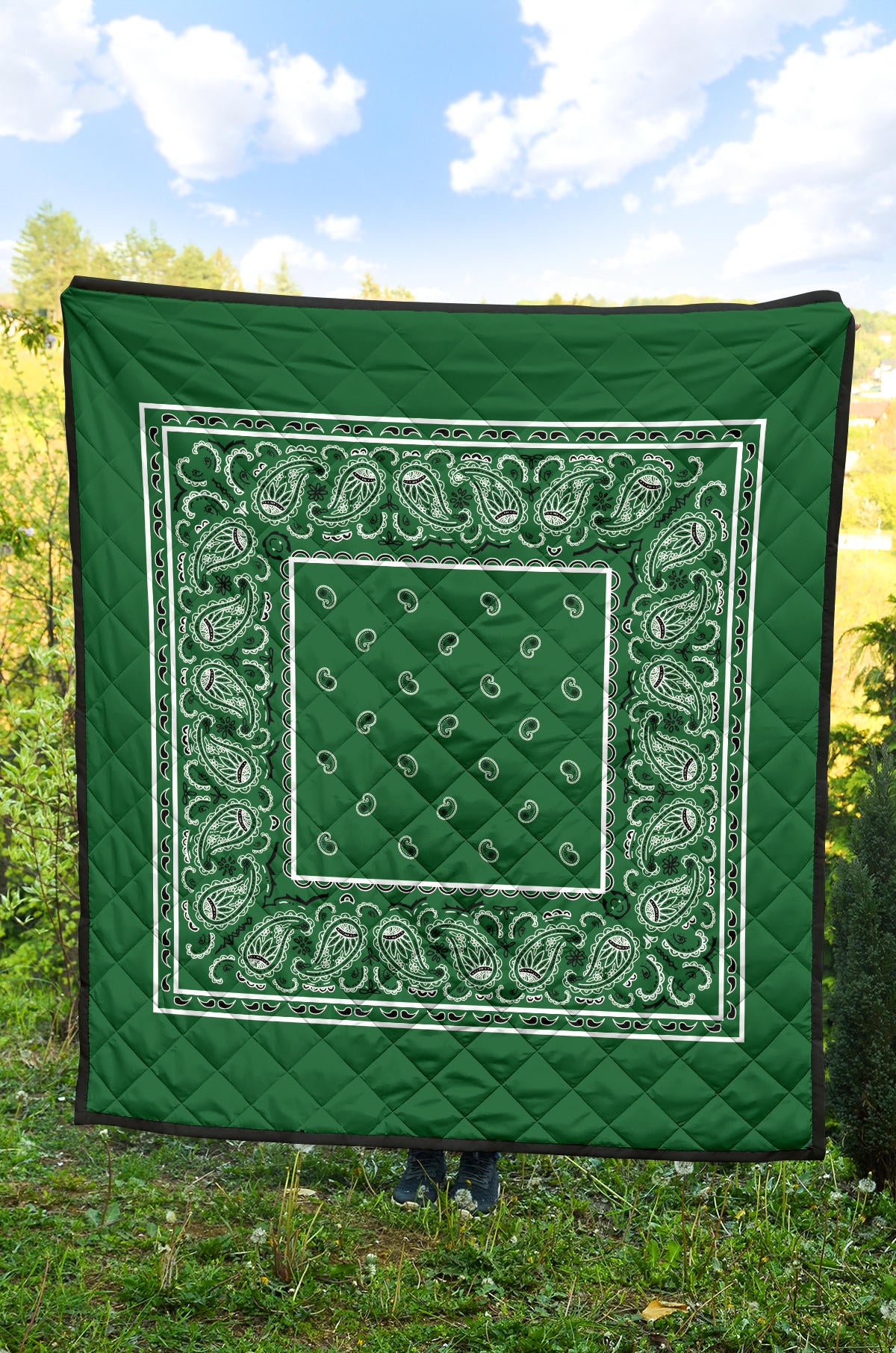 Quilt - Classic Green Bandana Quilt