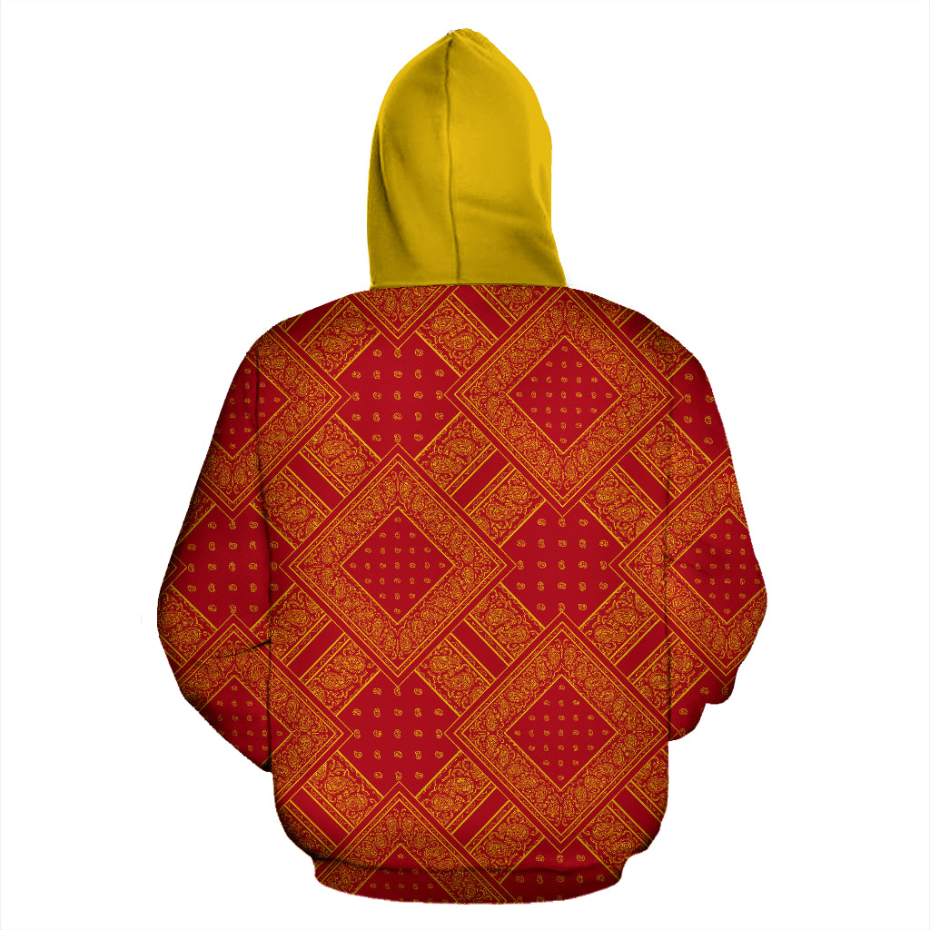 Red and Gold Bandanas BT Zip Hoodie