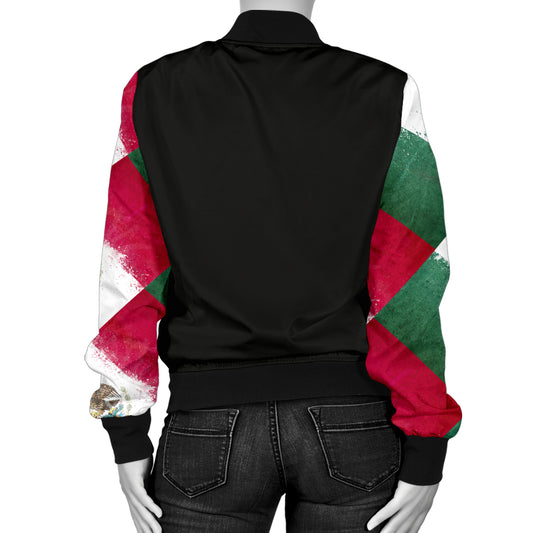 Women's Mexican Flag Bandana Bomber Jacket