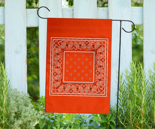 Perfect Orange Bandana Home and Garden Flags