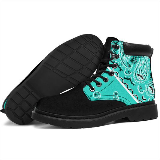 Turquoise Bandana Blackout All Season Boots