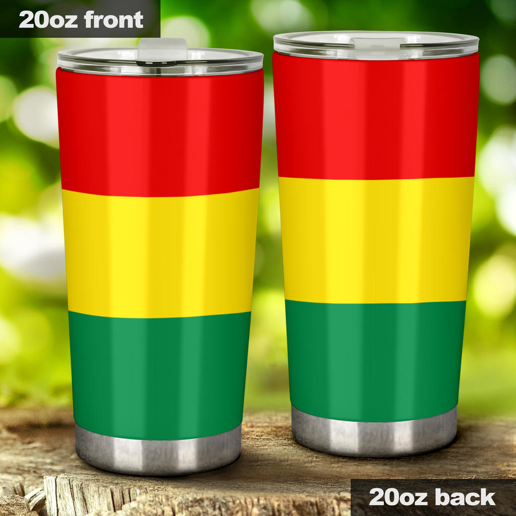 rasta flag style insulated cup