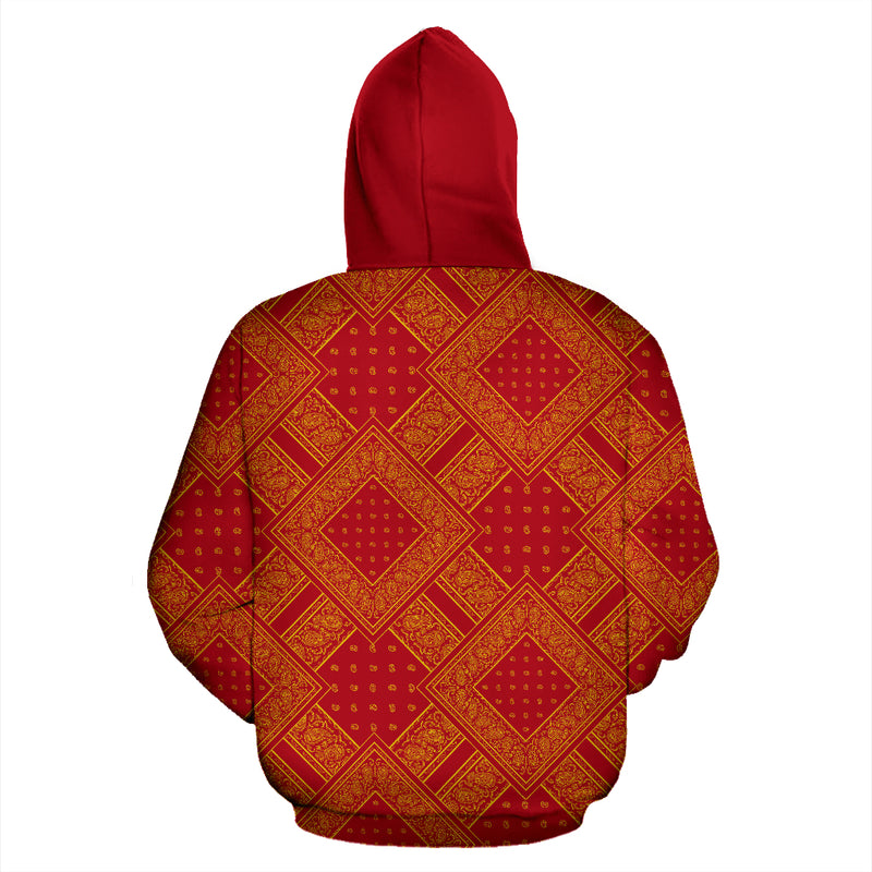 Red and Gold Bandanas DB Zip hoodie