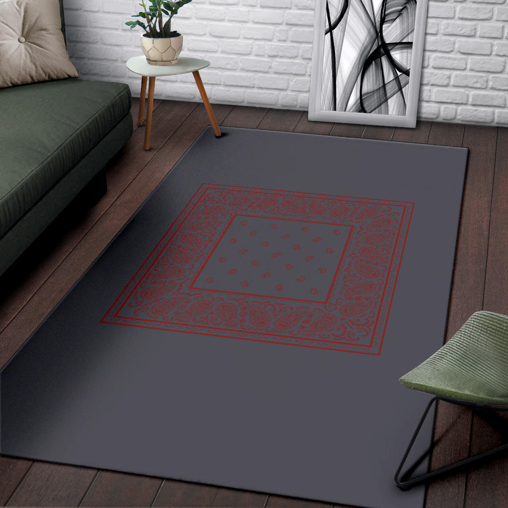 gray red game room carpeting