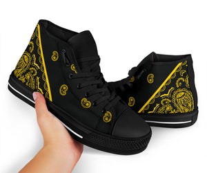 Black Gold Bandana High Top Sneakers