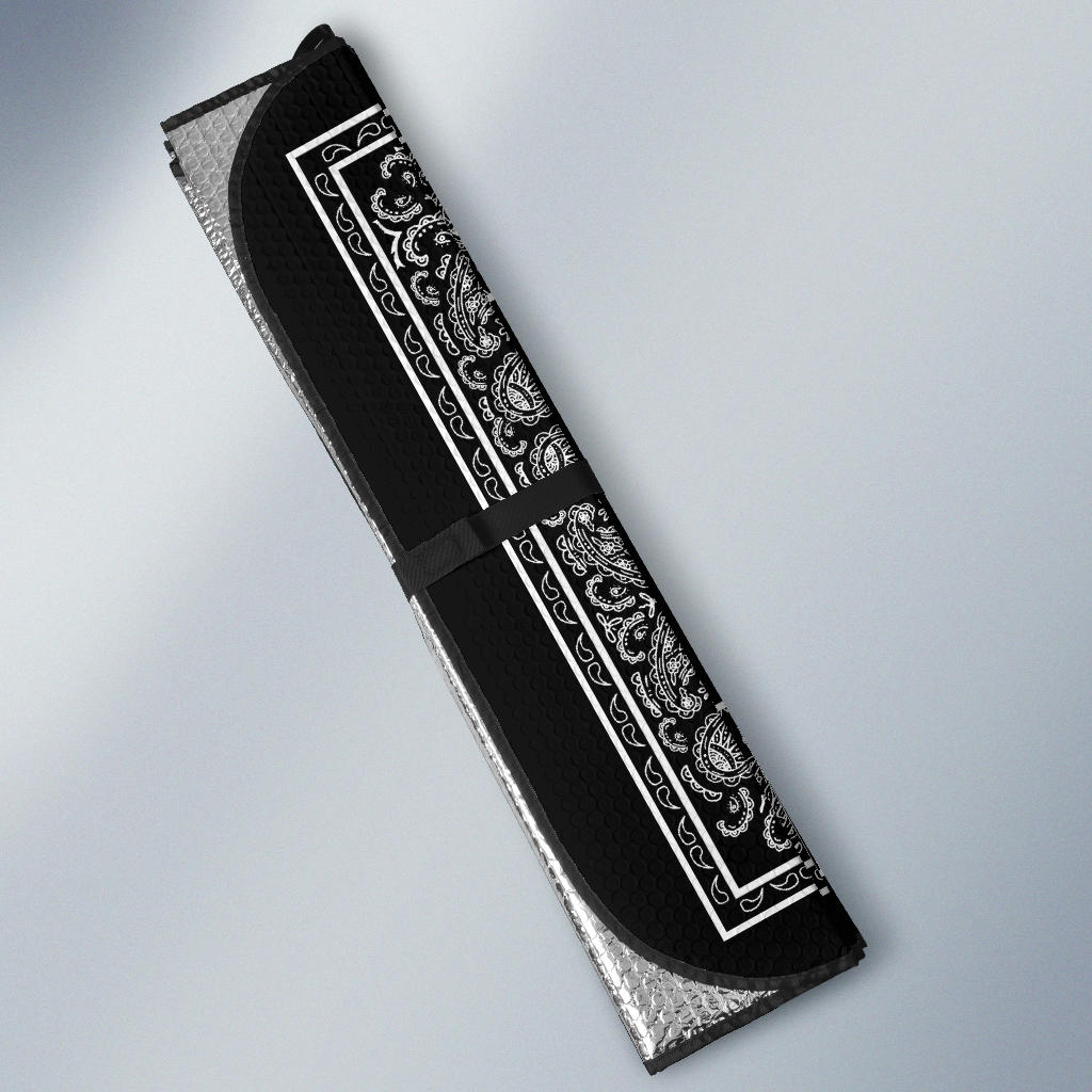 Black Bandana Car Window Shade