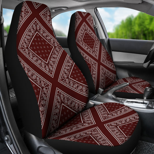 Burgundy seat cover