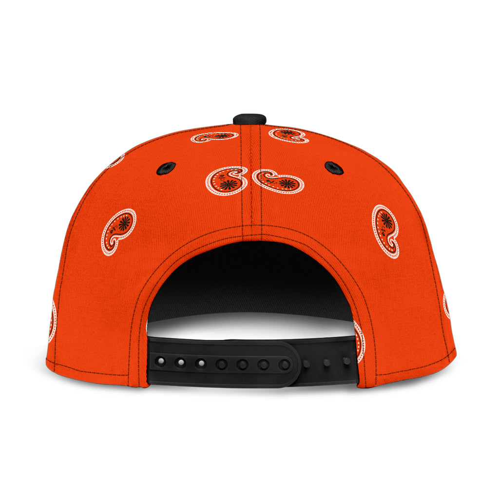 Perfect Orange Bandana Snapback Cap