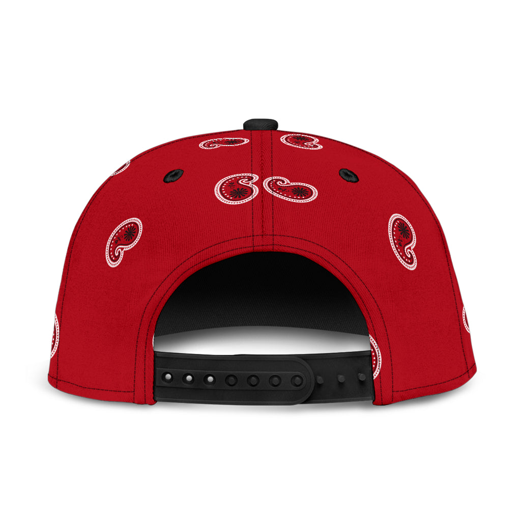 Classic Red Bandana Snapback Cap