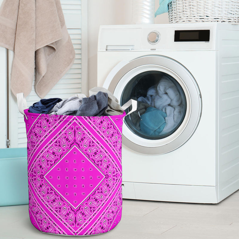 Laundry Hamper -  Abruptly Pink Original Bandana