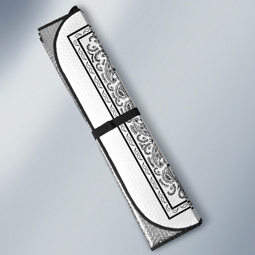 White Bandana Car Window Shade