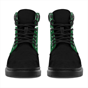 Classic Green Bandana Black Out All Season Boots