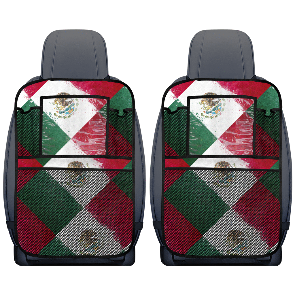 Mexican Flag Bandana Back Seat Organizers