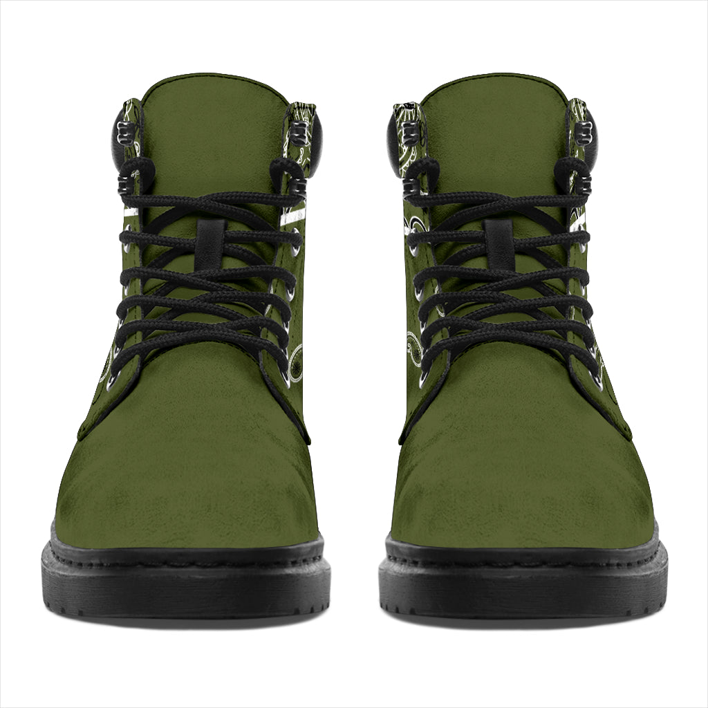 Army Green Bandana All Season Boots
