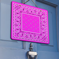 Abruptly Pink Bandana Door Signs