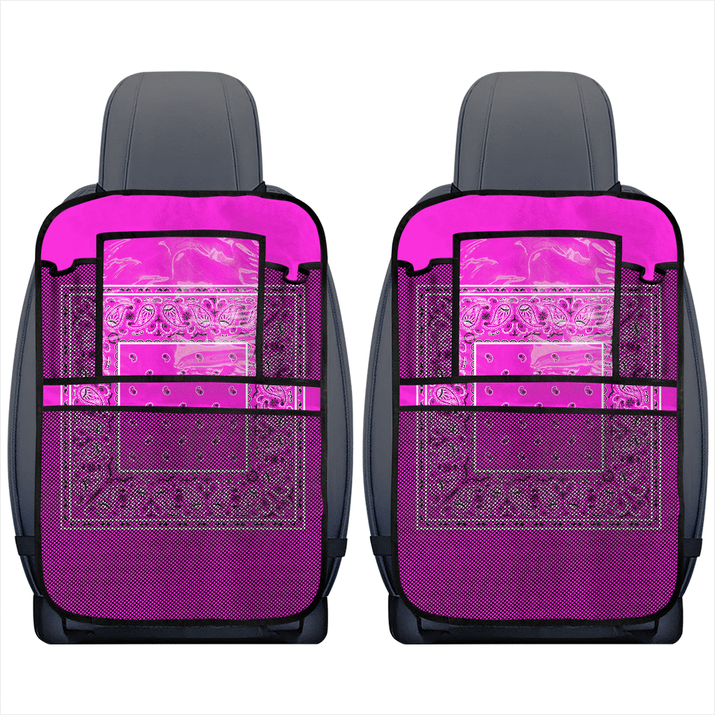 Abruptly Pink Bandana Back Seat Organizers
