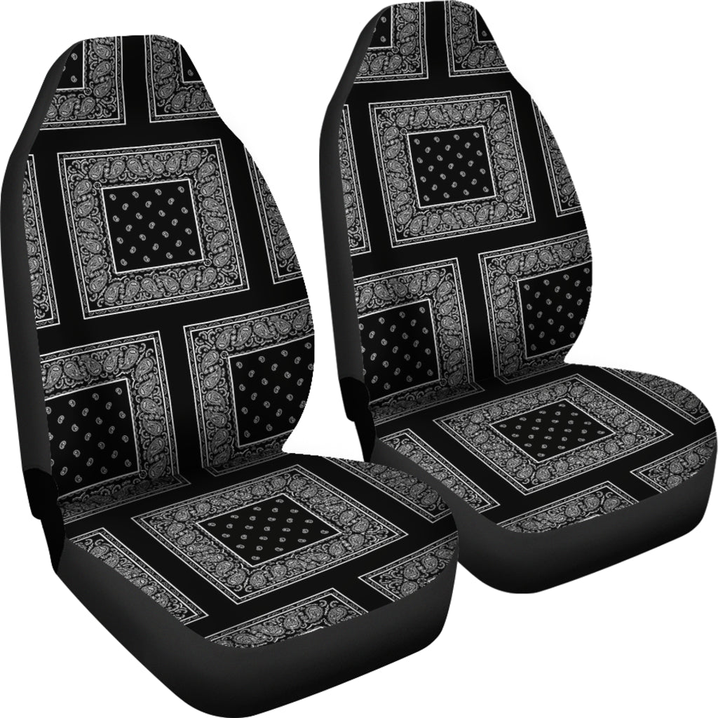 Black and white car seat cover