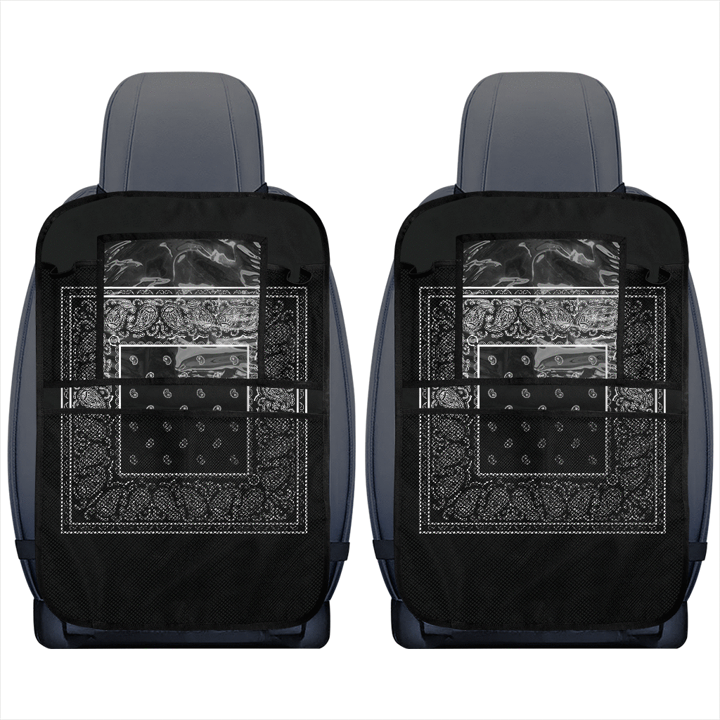 Black Bandana Car Seat Organizers